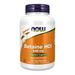 NOW Foods Supplements, Betaine HCl 648 mg, Vegetarian Formula, Digestive Support*, 120 Veg Capsules