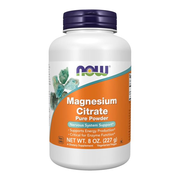 NOW Foods Supplements, Magnesium Citrate Pure Powder, Enzyme Function*, Nervous System Support*, 8-Ounce
