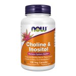 NOW Foods Supplements, Choline & Inositol 500 mg, Healthy Nerve Transmission*, Nervous System Health*, 100 Capsules
