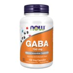 NOW Foods Supplements, GABA (Gamma-Aminobutyric Acid) 750mg, Neurotransmitter Support*, 100 Veg Capsules