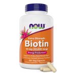 NOW Foods Extra Strength Biotin 10,000mcg / 10 mg - 200 Count - Hair, Skin, Nail - Supplement for Men and Women - B7 Vitamin - Vegetarian, Vegan, Non-GMO