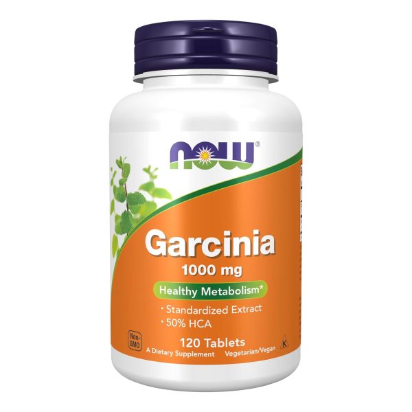 NOW Foods Supplements, Garcinia (Garcinia Cambogia) 1,000 mg, Healthy Metabolism*,Weight Loss, 120 Tablets