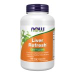 NOW Foods Supplements, Liver Refresh™ with Milk Thistle Extract and unique Herb-Enzyme blend, 180 Veg Capsules