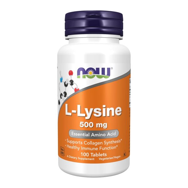 NOW Foods Supplements, L-Lysine (L-Lysine Hydrochloride) 500 mg, Amino Acid, 100 Count(Pack of 1)