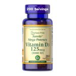 Puritan's Pride Vitamin D3 - 125mcg (5,000 IU) - 200 Softgels