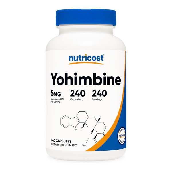 Nutricost Yohimbine HCl 5mg, 240 Capsules Extra Strength - Gluten Free, Non-GMO