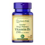 Puritan's Pride Vitamin D3 - 250mcg (10,000 IU) - 100 Softgels