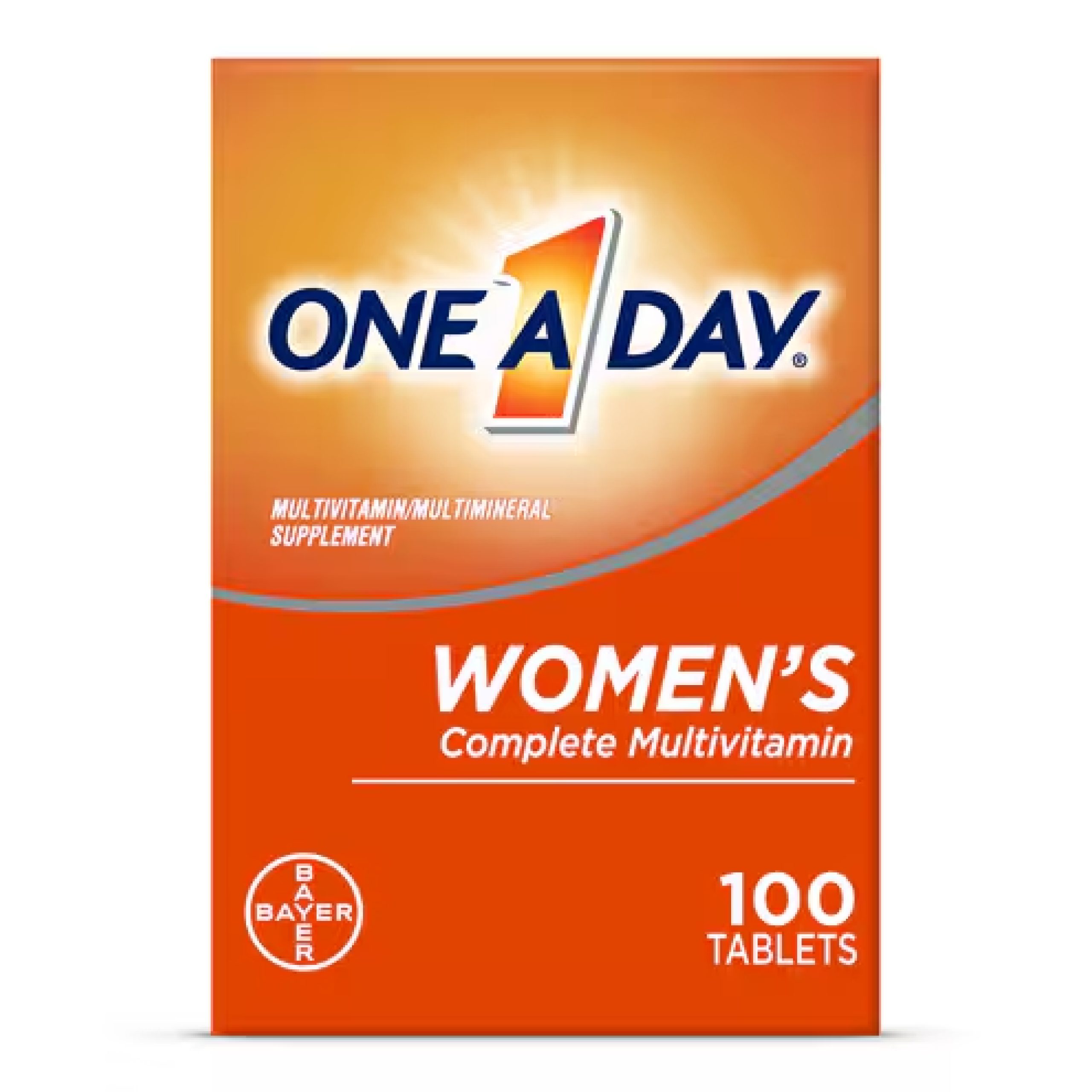 Web 2-01 One A Day Women's Complete Multivitamins - 100 Tablets - Image 1