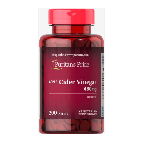 Puritan's Pride Apple Cider Vinegar - 480mg - 200 Tablets