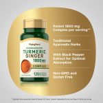 Piping Rock Turmeric Ginger - 1,800mg - 120 Softgels - Image 3