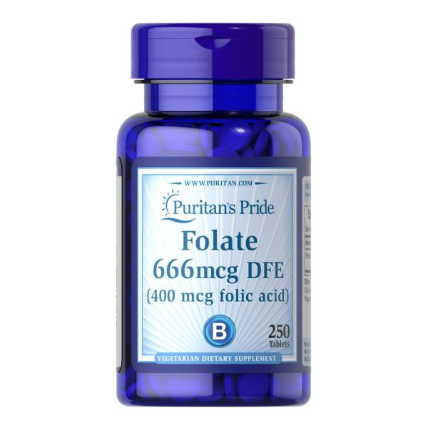 Puritan's Pride Folate - 666mcg DFE - 250 Tablets