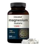 NatureBell Magnesium Malate - 1,500mg - 240 Capsules