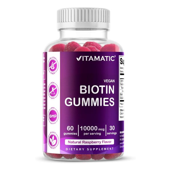 Vitamatic Vegan Biotin Gummies - 10,000mcg - 60 Gummies