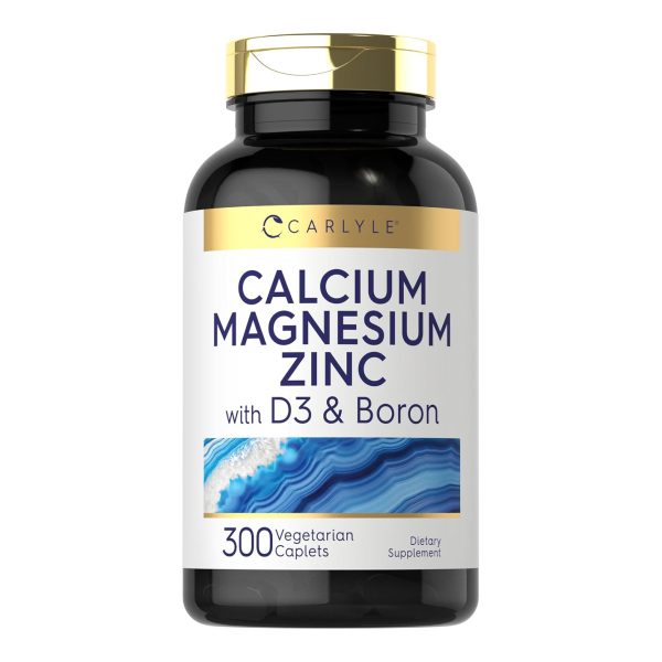 Carlyle Calcium Magnesium Zinc With D3 and Boron 300 Vegetarian Capsules