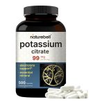 NatureBell Potassium Citrate - 99mg - 500 Capsules
