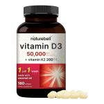 NatureBell Vitamin D3 - 50,000 IU - 180 Softgels