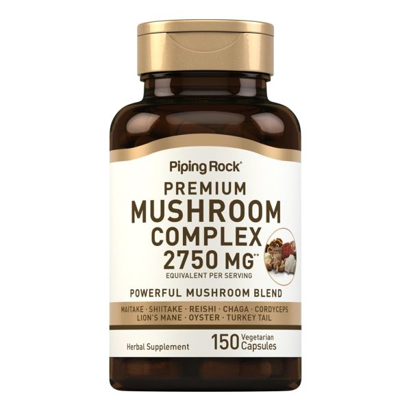Piping Rock Mushroom Complex Capsules – 2,750mg – 150 Pills