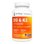 Dr.Berg Vitamin D3 (10,000 IU) + K2 (100 mcg) – 120 capsules