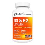Dr. Berg Maximum Strength 7-in-1 Vitamin D3 K2 – 5000 IU – 60 Capsules