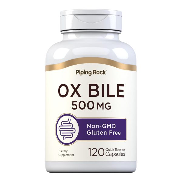 Piping Rock Ox Bile Supplement 500mg 120 Capsules