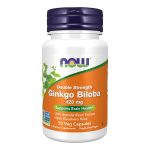 NOW Ginkgo Biloba, Double Strength - 120mg - 50 Veg Capsules