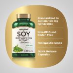 Piping Rock Soy soflavones 1500 mg 180 Capsules - Image 3
